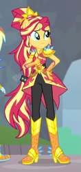 Size: 271x573 | Tagged: safe, imported from derpibooru, screencap, rainbow dash, sunset shimmer, equestria girls, equestria girls series, super squad goals, cropped, crystal guardian, offscreen character, ponied up