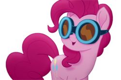 Size: 1280x841 | Tagged: safe, artist:benpictures1, edit, edited screencap, imported from derpibooru, screencap, pinkie pie, earth pony, pony, my little pony: the movie, background removed, cute, diapinkes, female, goggles, mare, simple background, solo, transparent background