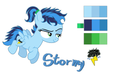 Size: 2056x1300 | Tagged: safe, artist:sarasdream04, imported from derpibooru, oc, oc only, oc:stormy, pegasus, pony, female, filly, offspring, parent:rainbow dash, parent:soarin', parents:soarindash, solo