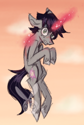 Size: 350x521 | Tagged: safe, artist:skybunox, imported from derpibooru, shadow lock, pony, unicorn, floating, glowing horn, horn, male, solo, stallion