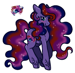 Size: 697x678 | Tagged: safe, artist:fizzmitz, imported from derpibooru, imported from ponybooru, oc, oc only, oc:starshown nebula, earth pony, pony, blushing, cute, female, mare, multicolored hair, multicolored mane, solo