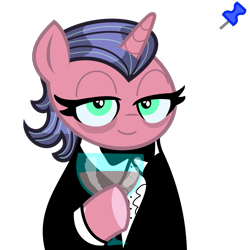 Size: 2048x2048 | Tagged: safe, artist:dtavs.exe, artist:piropie, imported from ponybooru, oc, oc:jin patches, pony, unicorn, acres avatar, alcohol, apple slice, base used, bowtie, clothes, drink, glass, glasses, hoof hold, lidded eyes, looking at you, ponybooru exclusive, simple background, smiling, smiling at you, suit, transparent background, tuxedo, wine, wine glass