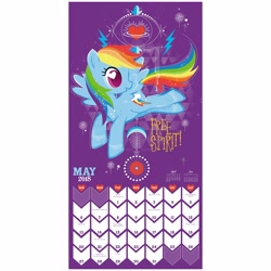 Size: 2560x2560 | Tagged: safe, artist:day dream, imported from derpibooru, pegasus, pony, 2018, 2018 my little pony wall calendar (day dream), calendar, female, free spirit, heart, heart eyes, high res, lightning bolts, mare, may, official, solo, stock vector, wingding eyes