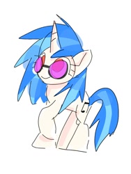 Size: 768x1024 | Tagged: safe, artist:pnpn_721, imported from derpibooru, dj pon-3, vinyl scratch, pony, unicorn, female, mare, no pupils, simple background, solo, white background