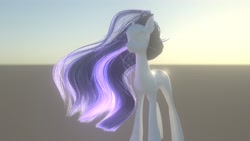 Size: 3840x2160 | Tagged: safe, artist:robinrain8, imported from derpibooru, pony, 3d, high res, model, no tail, render, solo, sunlight, wavy hair