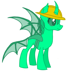 Size: 925x1023 | Tagged: safe, artist:agdapl, imported from derpibooru, changedling, changeling, hybrid, base used, changedlingified, crossover, engineer, green changeling, hard hat, male, simple background, smiling, species swap, team fortress 2, transparent background