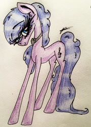 Size: 1831x2552 | Tagged: safe, artist:beamybutt, imported from derpibooru, oc, oc only, earth pony, pony, earth pony oc, eyelashes, female, mare, signature, traditional art