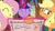 Size: 1280x720 | Tagged: safe, imported from derpibooru, screencap, applejack, fluttershy, twilight sparkle, alicorn, earth pony, pegasus, pony, season 5, the one where pinkie pie knows, ^^, appleblush, applejack's hat, baby, baby pony, babyjack, birth certificate, blushing, cowboy hat, cute, eyes closed, female, foal, giggling, glowing horn, hat, horn, magic, magic aura, mare, open mouth, shyabetes, sweat, teeth, trio, trio female, twiabetes, twilight sparkle (alicorn), younger