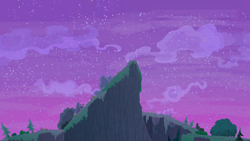 Size: 1280x720 | Tagged: safe, imported from derpibooru, screencap, student counsel, background, cloud, everfree forest, night, no pony, scenic ponyville, tree