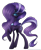 Size: 2220x2702 | Tagged: safe, artist:oonotewingoo, imported from derpibooru, nightmare rarity, pony, unicorn, blue eyes, colored pupils, eyelashes, female, flowing mane, flowing tail, gem, grin, high res, horn, jewelry, necklace, purple mane, purple tail, signature, simple background, smiling, solo, transparent background