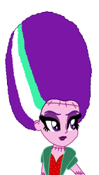 Size: 1746x3094 | Tagged: safe, artist:ktd1993, imported from derpibooru, aria blaze, equestria girls, beehive hairdo, bride of frankenstein, cropped, simple background, transparent background