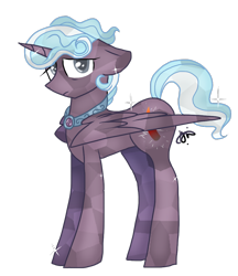 Size: 900x1044 | Tagged: safe, artist:gallantserver, imported from derpibooru, oc, oc only, oc:penumbra (gallantserver), alicorn, pony, male, offspring, parent:king sombra, parent:radiant hope, parents:hopebra, simple background, solo, stallion, transparent background