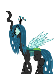 Size: 1500x2000 | Tagged: safe, artist:alvaxerox, imported from derpibooru, queen chrysalis, changeling, changeling queen, crown, female, jewelry, regalia, simple background, solo, transparent background