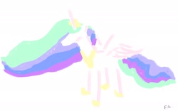 Size: 2314x1444 | Tagged: safe, artist:dark shadow, imported from derpibooru, princess celestia, alicorn, pony, minimalist, modern art, solo, spread wings, wings