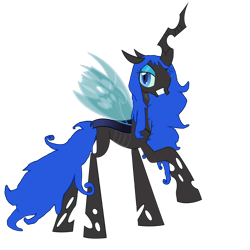 Size: 4000x4000 | Tagged: safe, artist:basinator, imported from derpibooru, oc, oc only, oc:blue visions, changeling, pony, blue changeling, female, krita, mare, requested art, simple background, solo, transparent background, vector