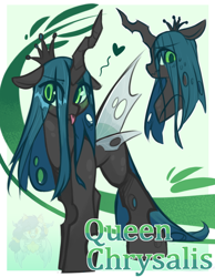 Size: 748x964 | Tagged: safe, artist:draw_the_stars, artist:drawtheuniverse, imported from derpibooru, queen chrysalis, changeling, changeling queen, :p, crown, female, jewelry, regalia, solo, tongue out, transparent wings, wings