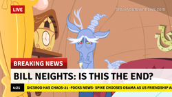 Size: 1280x720 | Tagged: safe, imported from derpibooru, discord, breaking news, coronavirus, implied obama, implied spike