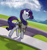 Size: 2151x2309 | Tagged: safe, artist:thehuskylord, imported from derpibooru, rarity, pony, unicorn, balcony, clothes, cloud, diamond, female, gemstones, high res, mountain, shirt, solo, trotting