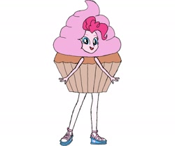 Size: 2388x1987 | Tagged: safe, artist:kigtoons, imported from derpibooru, pinkie pie, equestria girls, clothes, costume, cupcake, cupcake costume, food, food costume, simple background, solo, white background