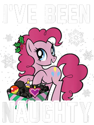 Size: 600x800 | Tagged: safe, imported from derpibooru, pinkie pie, earth pony, pony, bauble, coal, cropped, design, female, g4, heart, mare, merchandise, official, present, shirt design, simple background, solo, text, transparent background