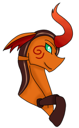 Size: 1992x3238 | Tagged: safe, artist:agdapl, imported from derpibooru, changedling, changeling, bust, changedlingified, crossover, curved horn, horn, male, scout, simple background, smiling, species swap, team fortress 2, transparent background