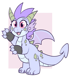 Size: 700x760 | Tagged: safe, artist:lulubell, imported from derpibooru, oc, dragon, female, offspring, parent:princess ember, parent:spike, parents:emberspike