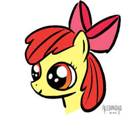 Size: 764x696 | Tagged: safe, artist:vsabbath, imported from derpibooru, apple bloom, earth pony, pony, bust, female, filly, portrait, sketch, solo