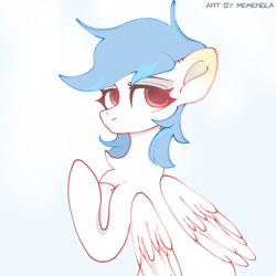Size: 1200x1200 | Tagged: safe, artist:memengla, imported from derpibooru, imported from ponybooru, oc, oc only, pegasus, pony, free art, looking at you, male, simple background, solo