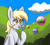 Size: 1550x1400 | Tagged: safe, artist:zachc, imported from derpibooru, derpy hooves, pegasus, pony, blowing bubbles, blurry background, bubble, colored, slim, solo, thin