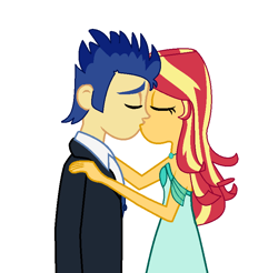 Size: 761x749 | Tagged: safe, artist:brightstar40k, imported from derpibooru, flash sentry, sunset shimmer, equestria girls, clothes, dress, female, flashimmer, gala dress, male, shipping, straight