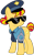 Size: 1941x3090 | Tagged: safe, artist:blah23z, imported from derpibooru, copper top, sunset shimmer, pony, equestria girls, cuffs, female, hat, necktie, palette swap, police, police officer, police uniform, recolor, solo, sunglasses