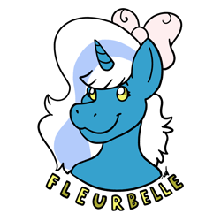 Size: 2048x2048 | Tagged: safe, artist:jukebaron, imported from derpibooru, oc, oc:fleurbelle, alicorn, alicorn oc, bow, female, hair bow, high res, horn, mare, simple background, transparent background, wings, yellow eyes