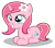 Size: 2660x2320 | Tagged: safe, artist:strategypony, imported from derpibooru, oc, oc only, oc:rosa flame, pony, unicorn, behaving like a cat, female, filly, flower, flower in hair, grin, high res, horn, simple background, sitting, smiling, solo, solo female, transparent background, unicorn oc