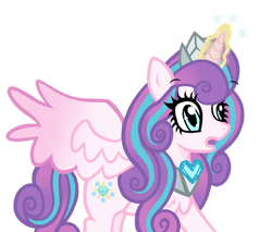 Size: 968x825 | Tagged: safe, artist:candyandflurry, imported from derpibooru, princess flurry heart, alicorn, pony, female, glowing horn, horn, magic, mare, older, older flurry heart, open mouth, simple background, solo, spread wings, story included, transparent background, wings