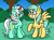 Size: 1920x1402 | Tagged: safe, artist:dinkyuniverse, imported from derpibooru, lyra heartstrings, sunshower raindrops, pony, atg 2021, derp, food, ketchup, newbie artist training grounds, prank, sauce, wavy mouth