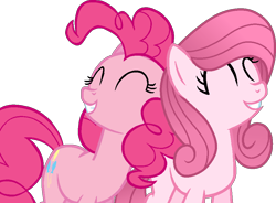 Size: 942x694 | Tagged: safe, artist:muhammad yunus, artist:tanahgrogot, imported from derpibooru, pinkie pie, oc, oc only, oc:annisa trihapsari, earth pony, pony, alternate hairstyle, base used, cute, earth pony oc, eyelashes, eyes closed, female, grin, happy, hnnng, indonesia, mare, medibang paint, ocbetes, pink body, pink hair, pink mane, smiling, solo
