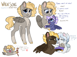 Size: 2732x2048 | Tagged: safe, artist:moccabliss, imported from derpibooru, oc, oc only, oc:cloud burst, oc:wave rider, oc:wren song, oc:zipper flash, ferret, pegasus, pony, pandoraverse, baby, baby pony, blushing, cousins, crying, family, high res, magical gay spawn, offspring, offspring's offspring, parent:dumbbell, parent:lightning dust, parent:oc:aerostorm, parent:oc:bruce, parent:oc:cloudburst, parent:oc:zipper flash, parent:rainbow dash, parents:dumbdash, parents:lightningbell, parents:oc x oc, simple background, tears of joy, white background