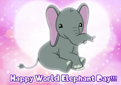 Size: 5522x3918 | Tagged: safe, artist:andoanimalia, imported from derpibooru, muriel, elephant, not pony related, sitting, world elephant day