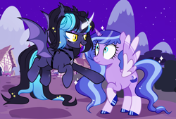 Size: 5013x3386 | Tagged: safe, artist:moonbatz, imported from derpibooru, oc, oc only, oc:stella luna, alicorn, bat pony, pony, female, mare