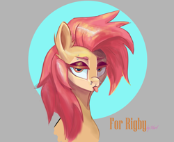 Size: 2883x2356 | Tagged: safe, artist:i love hurt, imported from derpibooru, oc, oc only, oc:mimi, earth pony, pony, bust, female, high res, looking at you, pink hair, portrait, simple background, solo