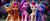 Size: 1920x796 | Tagged: safe, imported from derpibooru, screencap, hitch trailblazer, izzy moonbow, pipp petals, sunny starscout, zipp storm, earth pony, pegasus, pony, unicorn, spoiler:my little pony: a new generation, 3d, cringing, eyes closed, female, g5, looking at you, male, mane five (g5), mare, my little pony: a new generation, open mouth, stallion