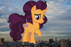 Size: 3000x2003 | Tagged: safe, artist:cheezedoodle96, artist:thegiantponyfan, edit, imported from derpibooru, saffron masala, pony, unicorn, bangkok, female, giant pony, giant unicorn, giantess, high res, highrise ponies, irl, macro, mare, mega giant, photo, ponies in real life, thailand