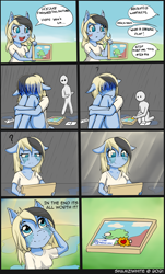 Size: 2548x4224 | Tagged: safe, artist:shamziwhite, imported from derpibooru, oc, anthro, comic, crying, english, female, furry, smiling, text