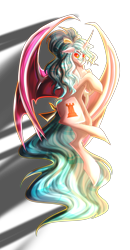 Size: 1728x3335 | Tagged: safe, artist:aaftergloweeye, imported from derpibooru, cozy glow, alicorn, pony, alicornified, chaos, cozycorn, digital art, giant demon alicorn cozy glow, race swap, solo