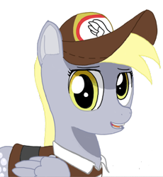 Size: 1150x1250 | Tagged: safe, derpy hooves, pegasus, pony, background removed, looking at you, open mouth, smiling at you, solo