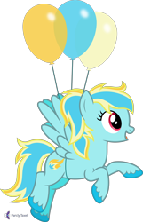 Size: 4000x6222 | Tagged: safe, artist:parclytaxel, artist:starponys87, imported from derpibooru, oc, oc only, oc:blazey blue, pegasus, pony, .svg available, absurd resolution, balloon, female, flying, mare, monthly reward, raised hoof, simple background, smiling, solo, transparent background, unshorn fetlocks, vector