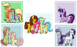 Size: 1987x1200 | Tagged: safe, artist:obsidiean, imported from derpibooru, applejack, cheese sandwich, fluttershy, maud pie, pinkie pie, princess skystar, rainbow dash, rarity, tree hugger, twilight sparkle, alicorn, classical hippogriff, earth pony, hippogriff, pegasus, pony, unicorn, my little pony: the movie, appledash, bisexual, cheesepie, cheesesky, cheeseskypie, female, flutterhugger, lesbian, male, mane six, polyamory, rarimaud, shipping, skypie, straight, twilight sparkle (alicorn)