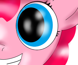 Size: 1288x1072 | Tagged: safe, artist:spirodraw, imported from derpibooru, pinkie pie, earth pony, pony, bust, close-up, extreme close up, extreme close-up, eyelashes, female, grin, mare, smiling, solo