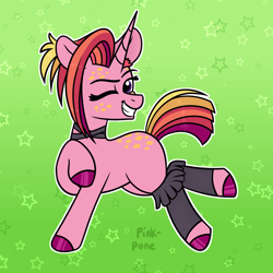 Size: 1400x1400 | Tagged: safe, artist:pink-pone, imported from derpibooru, oc, oc only, oc:minax rue, pony, unicorn, clothes, female, mare, socks, solo