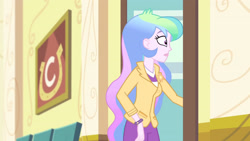 Size: 3410x1920 | Tagged: safe, imported from derpibooru, screencap, princess celestia, best trends forever, equestria girls, equestria girls series, :|, best trends forever: pinkie pie, blazer, bracelet, clothes, door, female, jacket, jewelry, oh crap face, oh dear, open door, pants, principal celestia, shirt, shrunken pupils, solo, uh oh, wide eyes